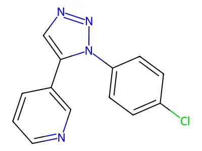 Pyridine, 3-(1-(4-chlorophenyl)-1H-1,2,3-triazol-5-yl)- structure