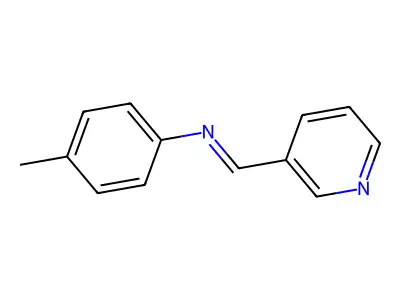 Benzenamine, 4-methyl-N-(3-pyridinylmethylene)- structure