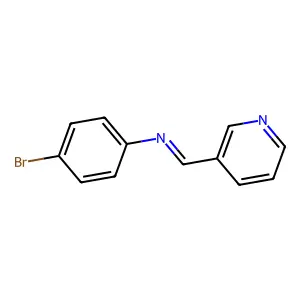 (E)-4-bromo-N-(pyridin-3-ylmethylene)benzenamine structure