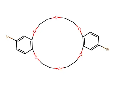 4,4   -Dibromodibenzo-18-crown-6 structure