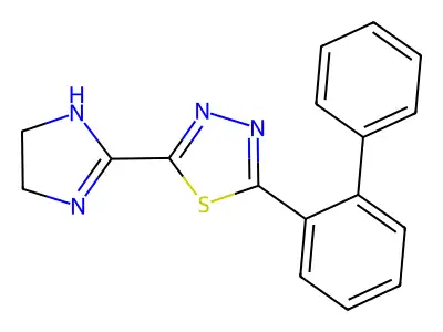 1,3,4-Thiadiazole, 2-(1,1'-biphenyl-2-yl)-5-(4,5-dihydro-1H-imidazol-2-yl)- structure