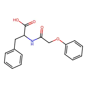 N-Phen-oxyacetyl-L-phenylalanin structure