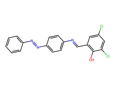 Phenol, 2,4-dichloro-6-[[[4-(2-phenyldiazenyl)phenyl]imino]methyl]- structure