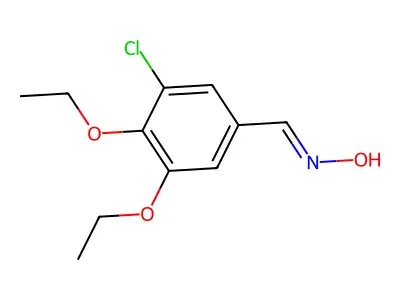 N-[(3-chloro-4,5-diethoxyphenyl)methylidene]hydroxylamine structure