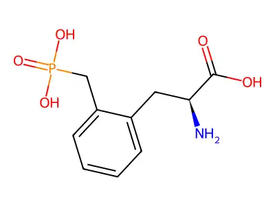 Phenylalanine, 2-(phosphonomethyl)-, hydrate structure