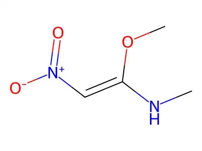 (Z)-1-methoxy-N-methyl-2-nitroethenamine structure