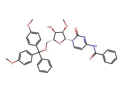N4-Benzoyl-5'-O-DMT-2'-O-methylcytidine structure