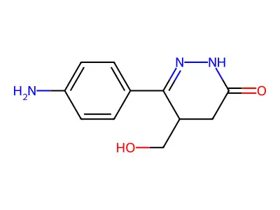 3(2H)-Pyridazinone, 4,5-dihydro-6-(4-aminophenyl)-5-(hydroxymethyl)- structure