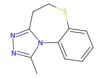 1,2,4-Triazolo(3,4-d)-1,5-benzothiazepine, 4,5-dihydro-1-methyl- structure