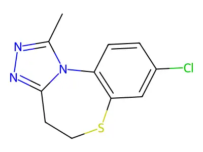 1,2,4-Triazolo(3,4-d)-1,5-benzothiazepine, 4,5-dihydro-8-chloro-1-methyl- structure