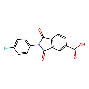 2-(4-Fluorophenyl)-1,3-dioxoisoindoline-5-carboxylic acid structure