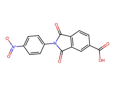 2-(4-Nitrophenyl)-1,3-dioxoisoindoline-5-carboxylic acid structure