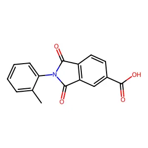 2-(2-methylphenyl)-1,3-dioxo-2,3-dihydro-1H-isoindole-5-carboxylic acid structure