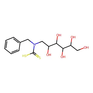 N-苄基-D-葡萄胺二硫代氨基甲酸盐 structure