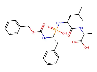 Carbobenzoxy-phenylalanyl(p)-leucyl-alanine structure
