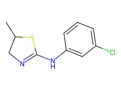 2-Thiazolamine, N-(3-chlorophenyl)-4,5-dihydro-5-methyl- structure