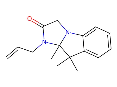 1-allyl-9,9,9a-trimethyl-9,9a-dihydro-1H-imidazo[1,2-a]indol-2(3H)-one structure