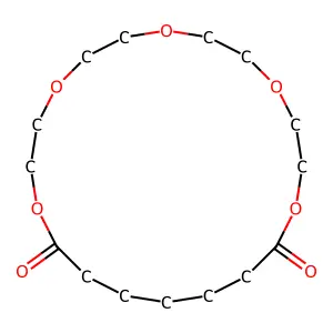 1,4,7,10,13-Pentaoxacyclodoeicosan-14,20-dione structure