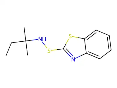 N-(1,1-Dimethylpropyl)-2-benzothiazolesulfenamide structure