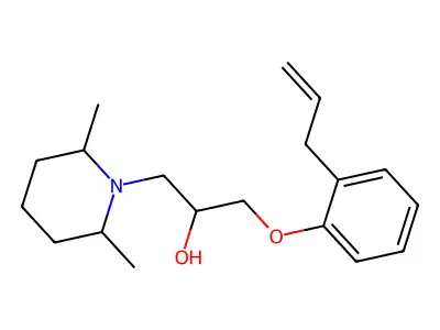 1-(2,6-Dimethylpiperidyl)-3-(2-prop-2-enylphenoxy)propan-2-ol structure
