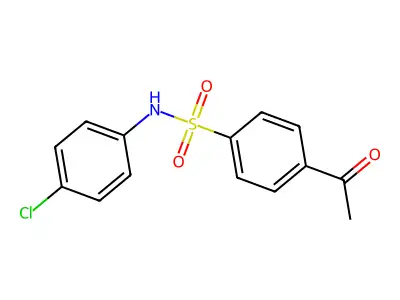 4-acetyl-N-(4-chlorophenyl)benzenesulfonamide structure
