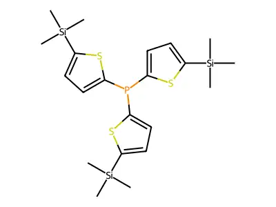 Tris-(5-trimethylsilanyl-thiophen-2-YL)-phosphane structure