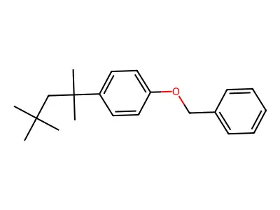 Benzene, 1-(phenylmethoxy)-4-(1,1,3,3-tetramethylbutyl)- structure