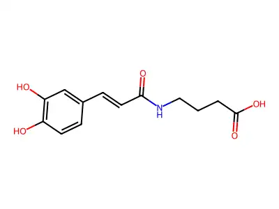 4-[(2E)-3-(3,4-Dihydroxyphenyl)prop-2-enamido]butanoic acid structure