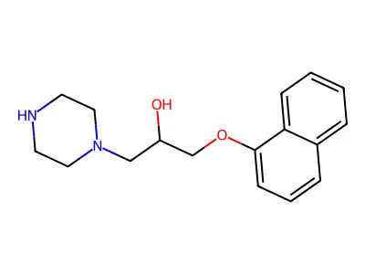 1-(Naphthalen-1-yloxy)-3-piperazin-1-yl-propan-2-ol structure