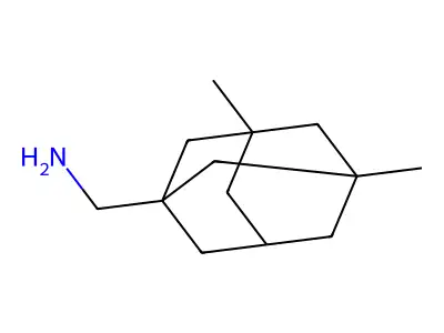 (3,8-Dimethyladamantanyl)methylamine structure