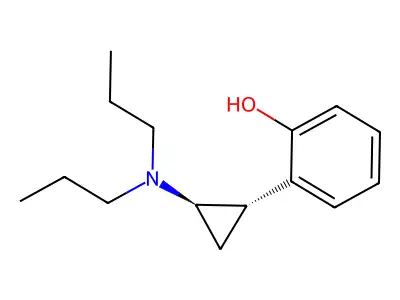 2-(2-Hydroxyphenyl)-N,N-di-n-propylcyclopropylamine structure