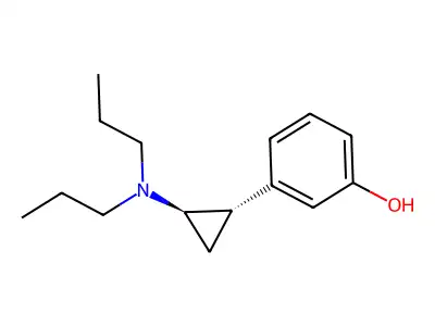2-(3-hydroxyphenyl)-N,N-di-n-propylcyclopropylamine structure