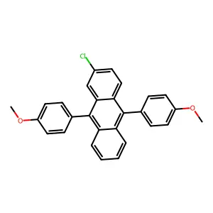 9,10-Bis(4-methoxyphenyl)-2-chloroanthracene structure