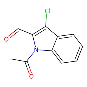 1-乙酰基-3-氯-1H-吲哚-2-甲醛 structure