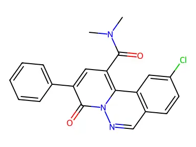 4H-Pyrido(2,1-a)phthalazine-1-carboxamide, 10-chloro-N,N-dimethyl-4-oxo-3-phenyl- structure