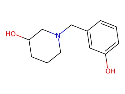 1-[(3-Hydroxyphenyl)methyl]piperidin-3-ol structure