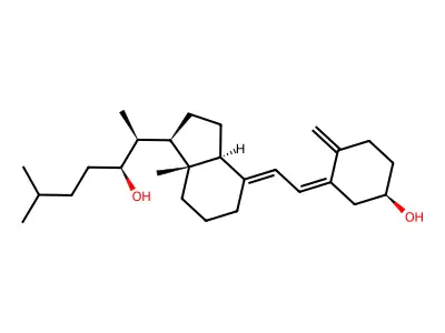 (22S)-22-hydroxyvitamin D3/(22S)-22-hydroxycholecalciferol structure