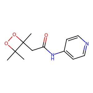 3-(N-(4-Pyridino)carbamoyl)methyl-3,4,4-trimethyl-1,2-dioxetane structure