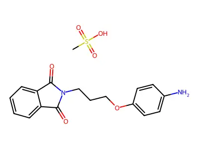 Phthalimide, N-(3-(p-aminophenoxy)propyl)-, methanesulfonate structure