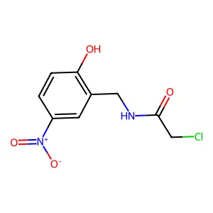 2-chloro-N-(2-hydroxy-5-nitrobenzyl)acetamide structure