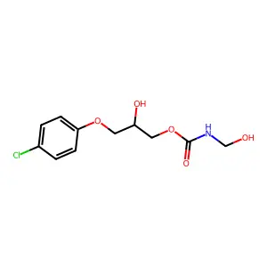 Carbamic acid, (hydroxymethyl)-, 3-(4-chlorophenyl)-2-hydroxypropyl ester structure