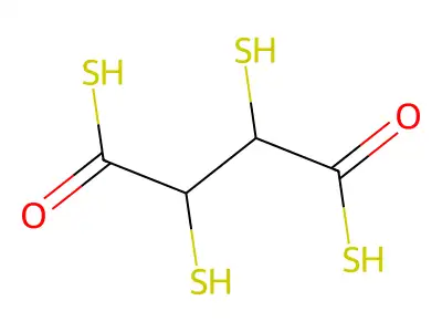 (R*,R*)-2,3-Mercaptobutanedicarbothioic acid structure