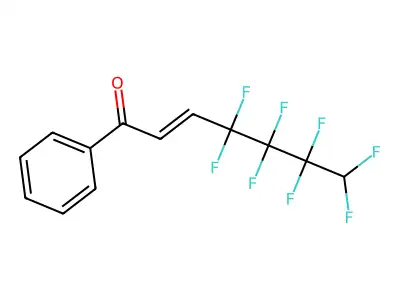 4,4,5,5,6,6,7,7-octafluoro-1-phenylhept-2-en-1-one structure