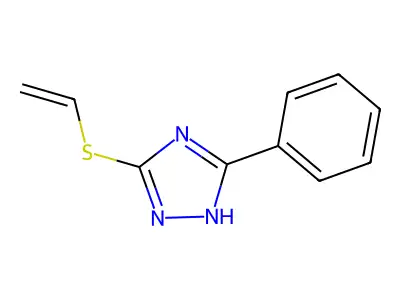 1H-1,2,4-Triazole, 3-(ethenylthio)-5-phenyl- structure
