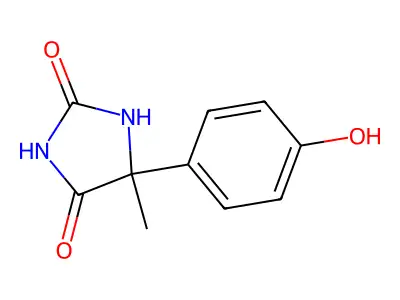 5-(4-Hydroxyphenyl)-5-methylimidazolidine-2,4-dione structure