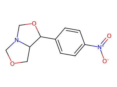 1-(4-nitrophenyl)dihydro-1H-[1,3]oxazolo[3,4-c][1,3]oxazole structure