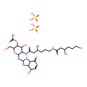 Racemomycin C, sulfate (salt), hydrate (1:2:4) structure