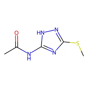 N-[3-(methylsulfanyl)-1H-1,2,4-triazol-5-yl]acetamide structure