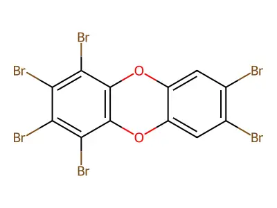 1,2,3,4,7,8-六溴二苯并对二噁英 structure