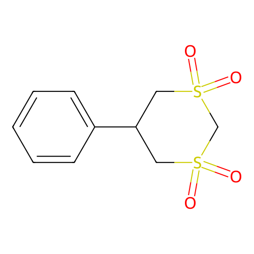5-Phenyl-1,3-dithiane 1,1,3,3-tetraoxide structure